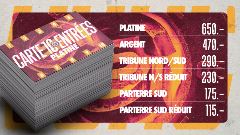 Tarifs Carte 10 entrées